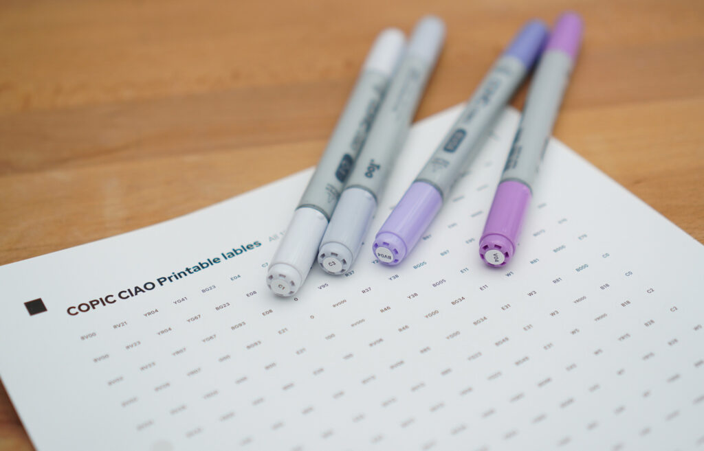 create your own label for Copic Ciao markers
