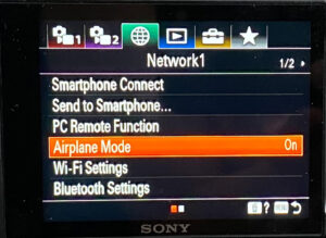 Sony zve-10 airplane mode