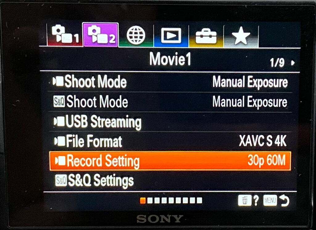 Sony zve-10 best record setting fps