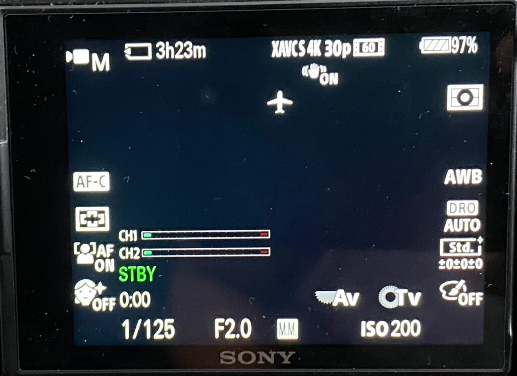 Sony zve-10 main display
