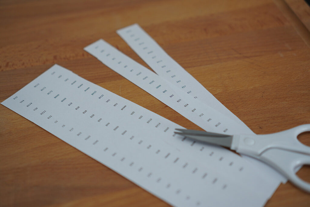 cutting labels