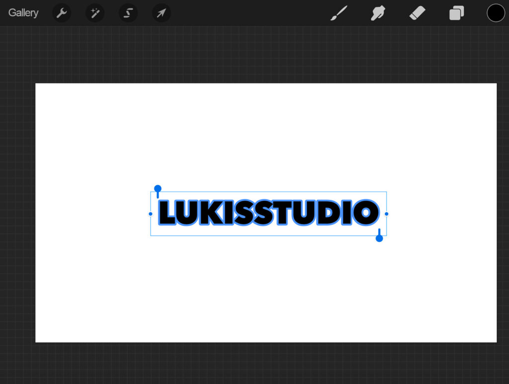 add text in procreate