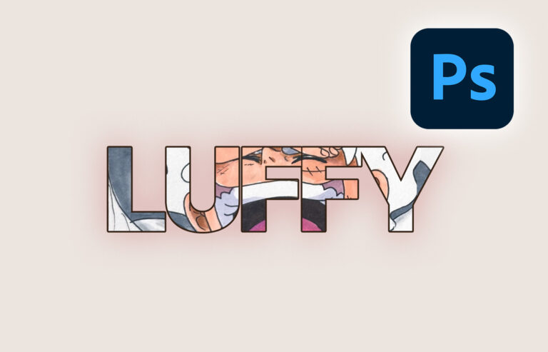 How to place an image in text in Photoshop