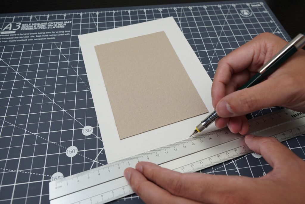 making the cover for the sketchbook