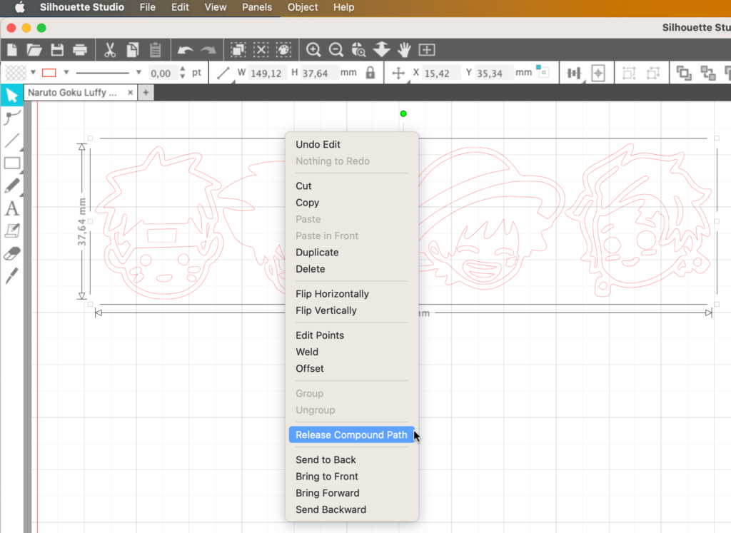 Silhoutte Studio Release compound path