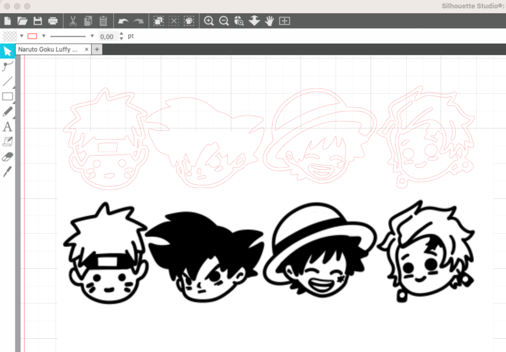 Silhouette Studio traced jpg jpeg images