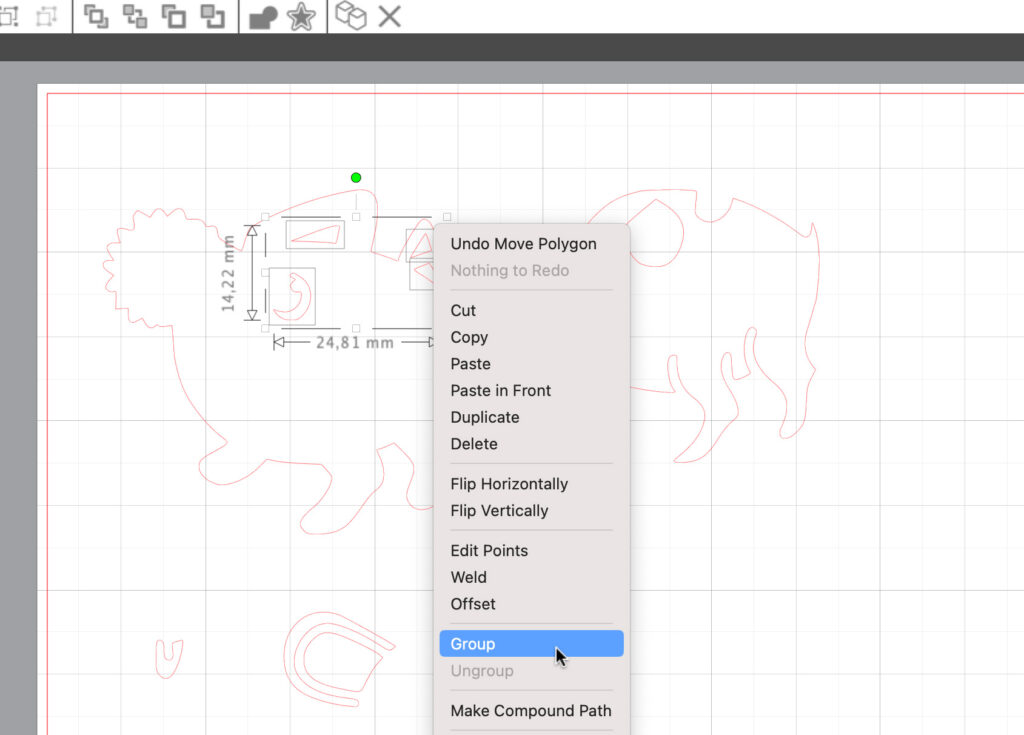grouping images in silhouette studio