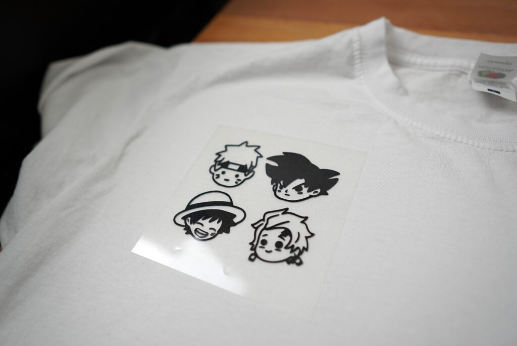 applying htv to tshirt