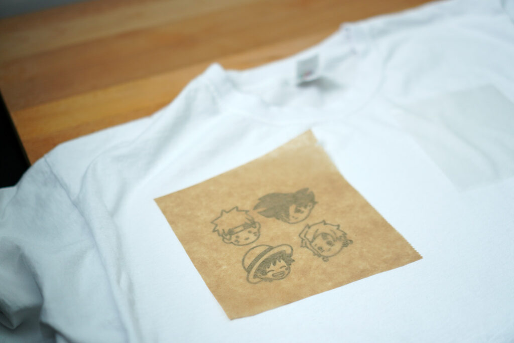 place parchment paper on htv