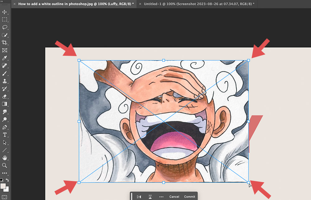 resizing a picture in in photoshop