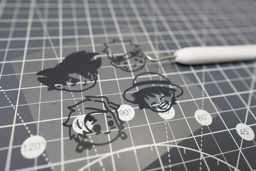 weeding vinyl with weeding tool