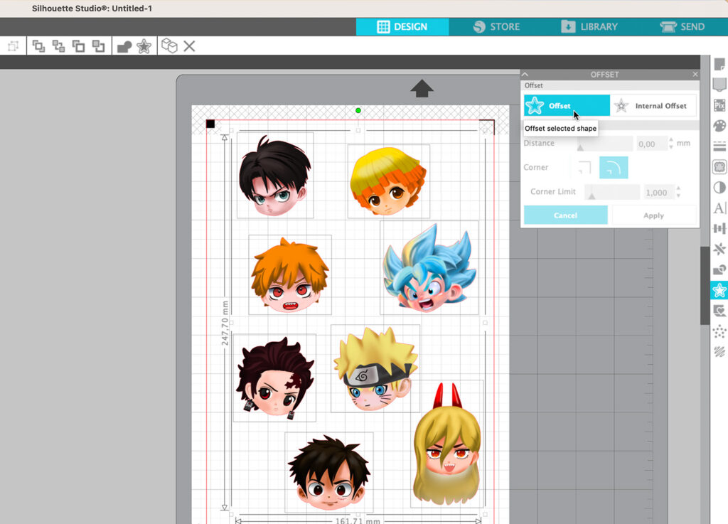 creating an offset in Silhouette studio
