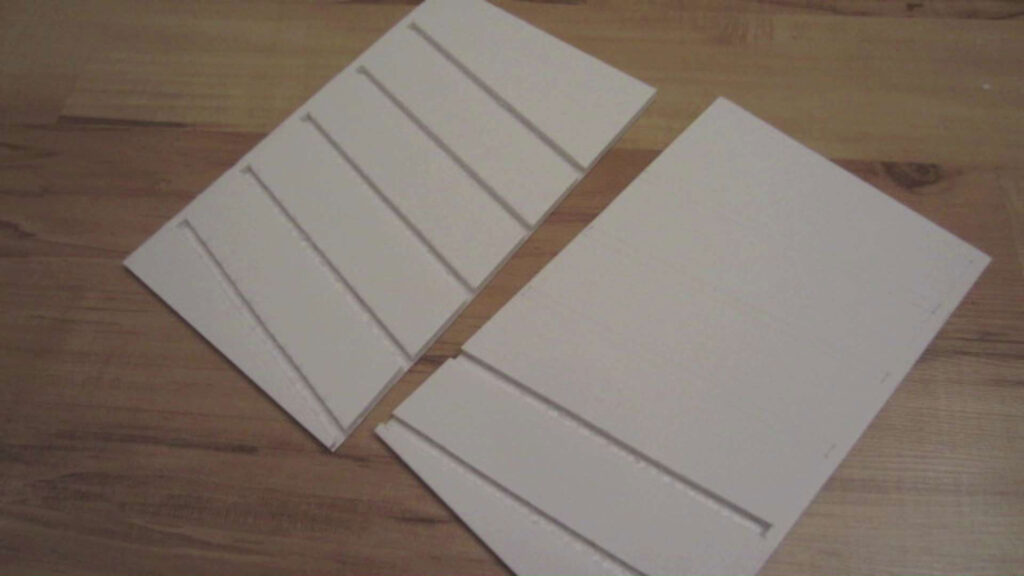 cutting grooves on foam core board