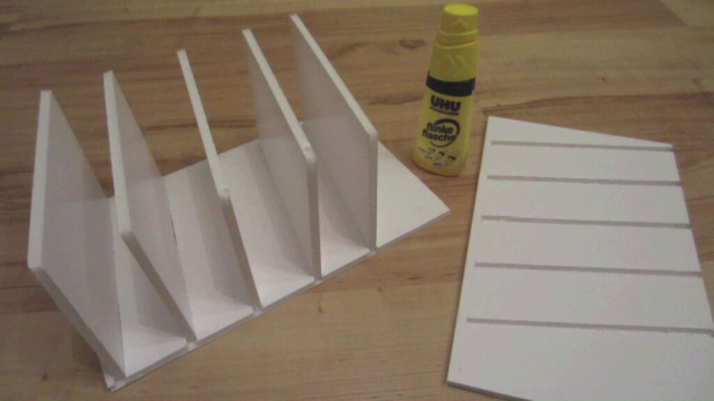 using glue to attach foam core board