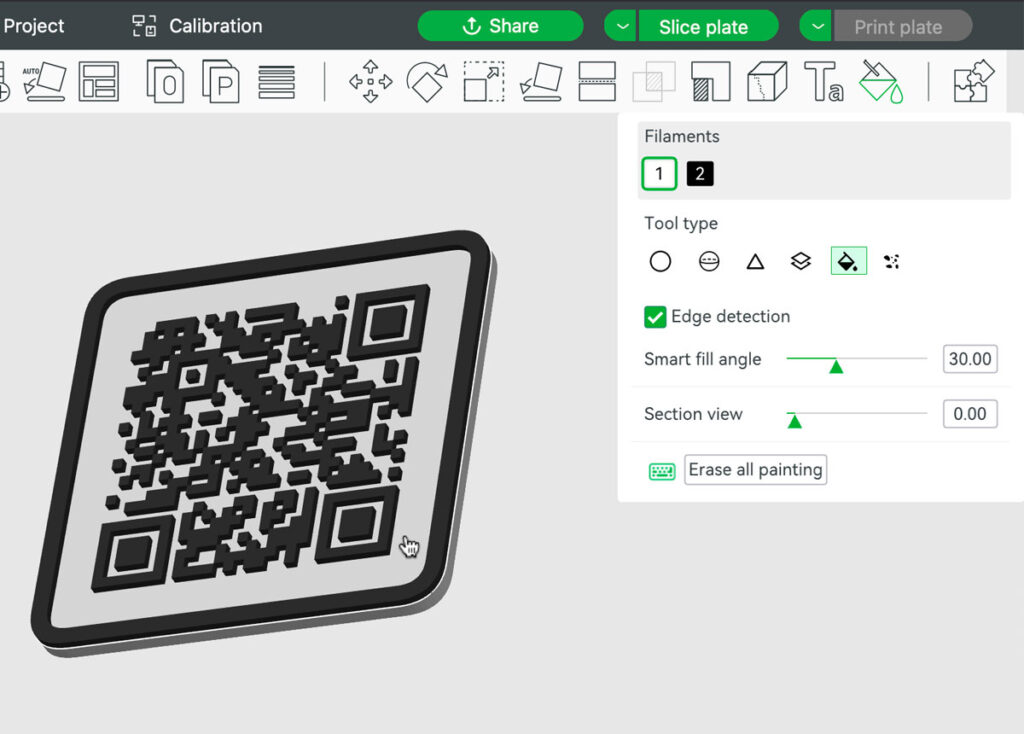 painting 3D QR code