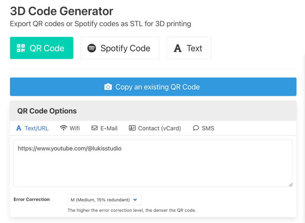 generating URL QR code