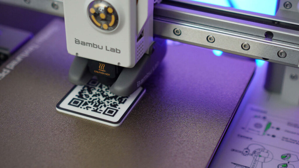 using 3d printer to print qr code