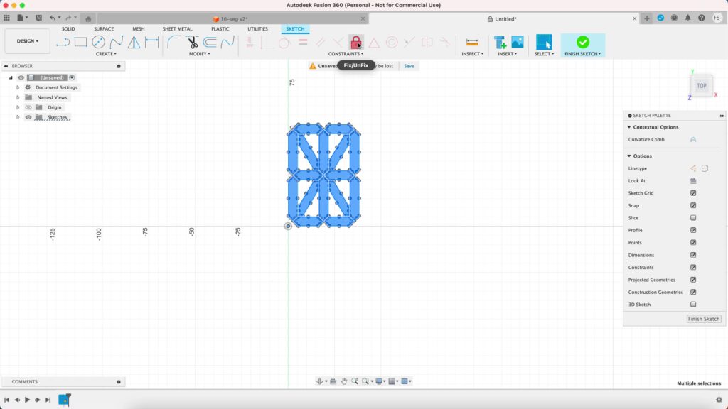 Constraint in Fusion 360