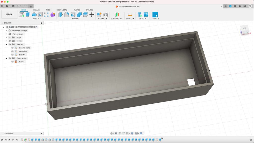 designing a light box in fusion 360